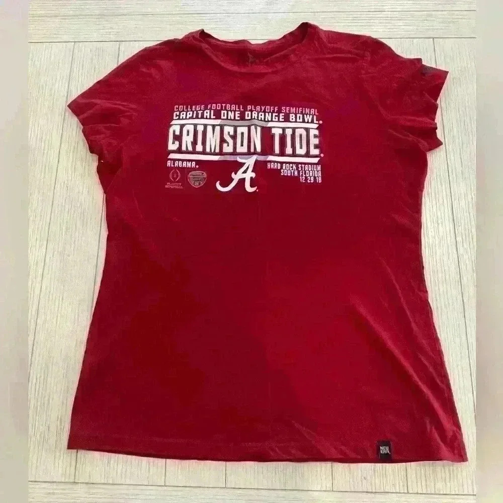 Red Alabama crimson tide tee shirt from the orange bowl size large #rolltide